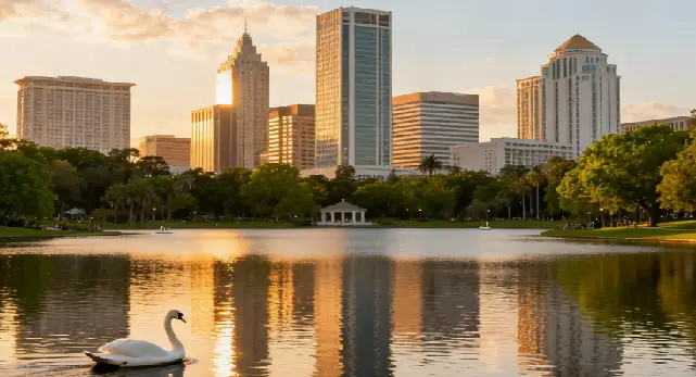 Lake Eola Park, Orlando, Florida, USA